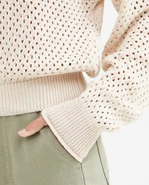 Sueter Tejido Open Work Caqui Fango Medio Talla M Chevignon