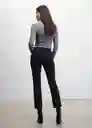 Pantalón Atenas Negro Talla XS Mujer Mango