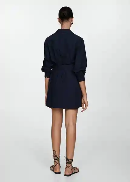 Vestido Pop-h Navy Talla L Mujer Mango