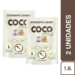 2 x Varela Detergente Liquído Coco 1.8 L