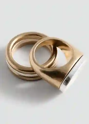 Anillo Fernanda Oro Talla M Mujer Mango