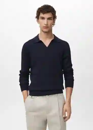 Camiseta Polo Taurus Navy Talla L Hombre Mango