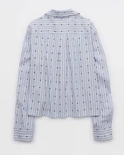 Camisa de Pijama Aerie Azul Talla LARGE 1808582 American Eagle