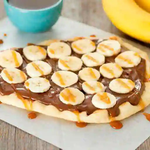 Pizza nutella y banano