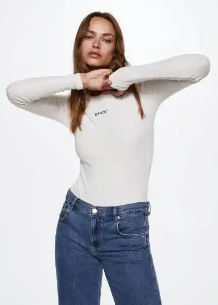 Body Pstwhite Offwhite Talla Xs Mujer Mango