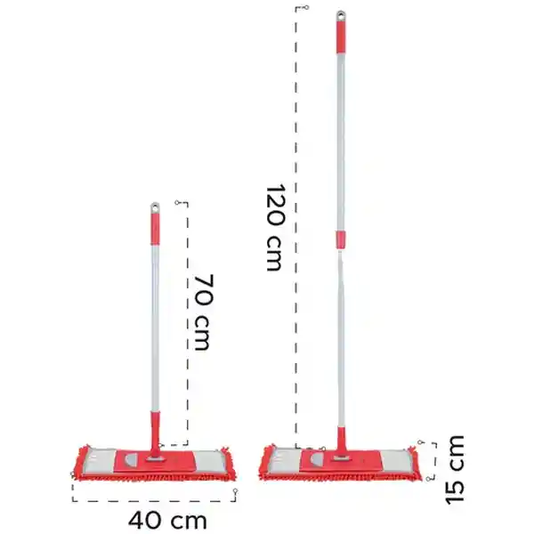 Triple Clean Mopa de Microfibra 120 x 40 cm