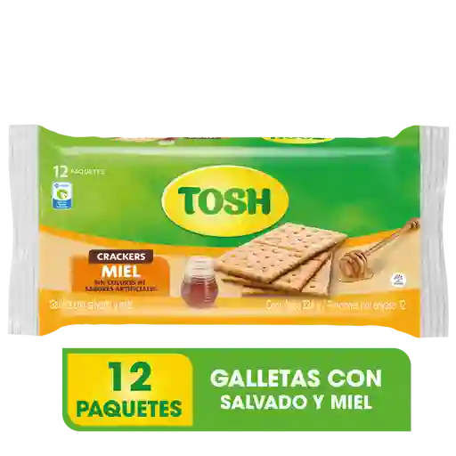Galleta Tosh Miel Fit Bolsa 12 x 3 x 324 g
