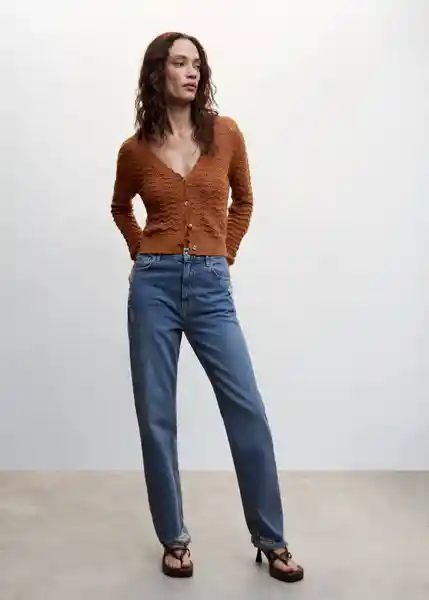 Cárdigan Sito Terracota Talla XL Mujer Mango