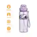 Botella de Plástico de Con Correa Snoopy Morado 800 mL Miniso