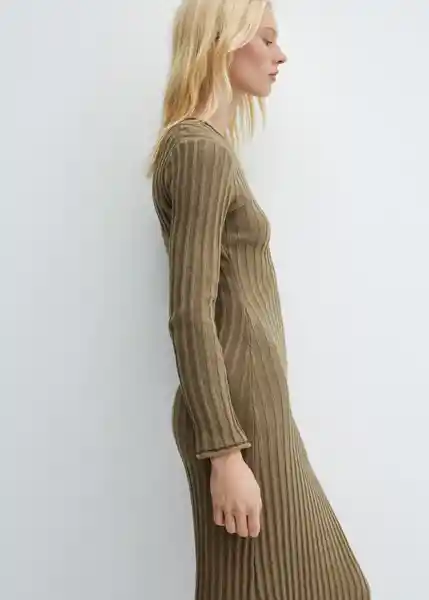 Vestido Africa Khaki Talla 24 Mujer Mango