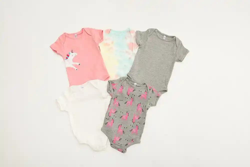 Body Manga Corta Niña X5 12/18mese-rosado