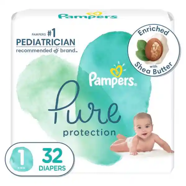 Pampers Pure Protection Pañales Talla 1