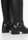 Botas Sonar Negro Talla 36 Mujer Mango