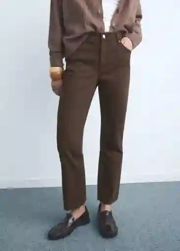 Jean Sienna Chocolate Talla 34 Mujer Mango