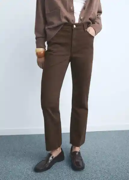 Jean Sienna Chocolate Talla 34 Mujer Mango