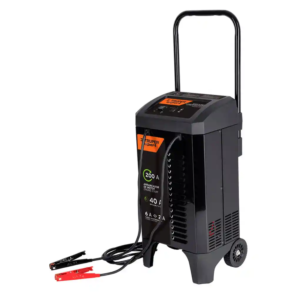 Truper Cargador De Baterías Con Ruedas 200a
