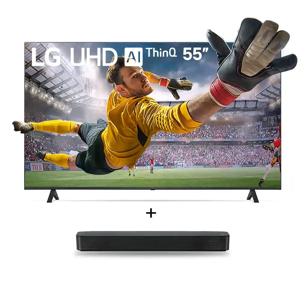 Combo Televisor Lg 55" Led Uhd 4k Smart Tv Webos R7800psb + Barra de Sonido Lg Sk1
