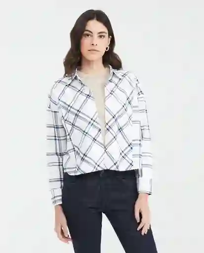 Camisa Checks Femenino Crudo Porcelana Claro Talla L Chevignon