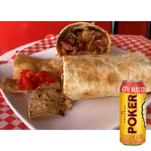 Combo Burrito Ranchero + Poker 330 ml