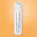 Botella Vidrio Tapa Abatible Pico Asa Blanco 580 mL Serie Miniso