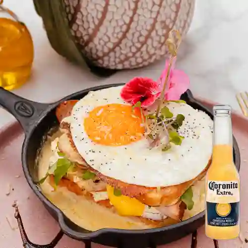 Combo el Croque Supremo + Corona 210 ml