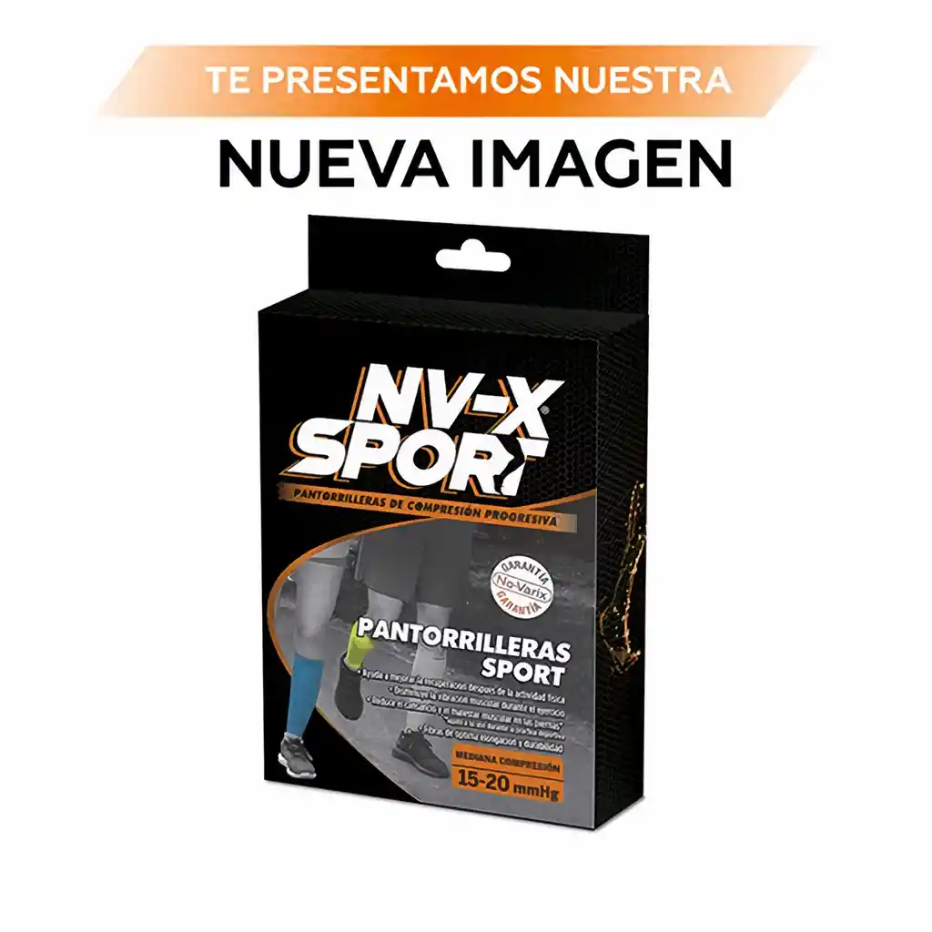 Nv-X -X Sport Pantorrillera Deportiva 15-20 Mm/Hg Aquamarine S