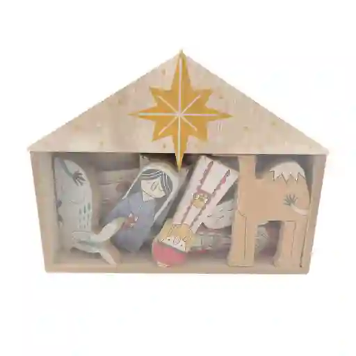 Pesebre Madera Teñida Krea
