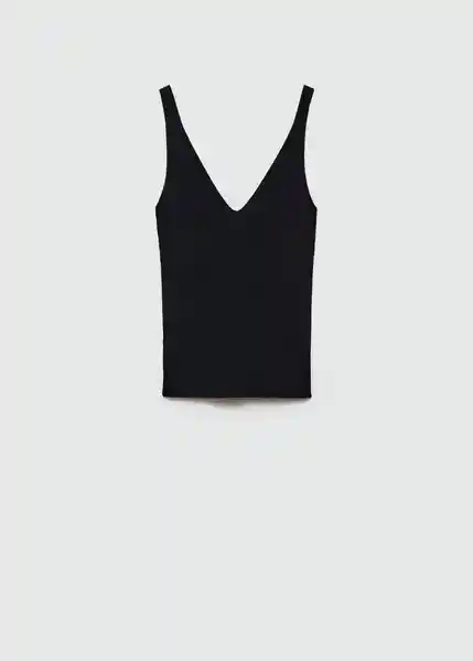 Top Gymnasti Negro Talla L Mujer Mango