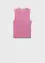 Top Acadia Rosa Pastel Talla M Mujer Mango