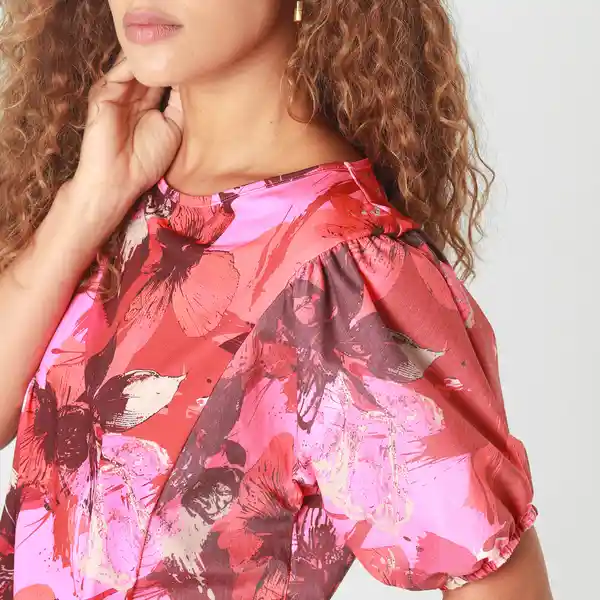 Camiseta Cuello Redondo Manga Corta Multicolor Talla M 716680