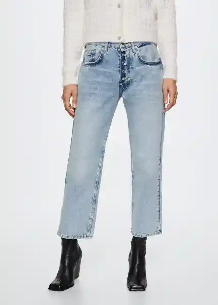 Jeans Carlota Tejano Claro Talla 46 Mujer Mango