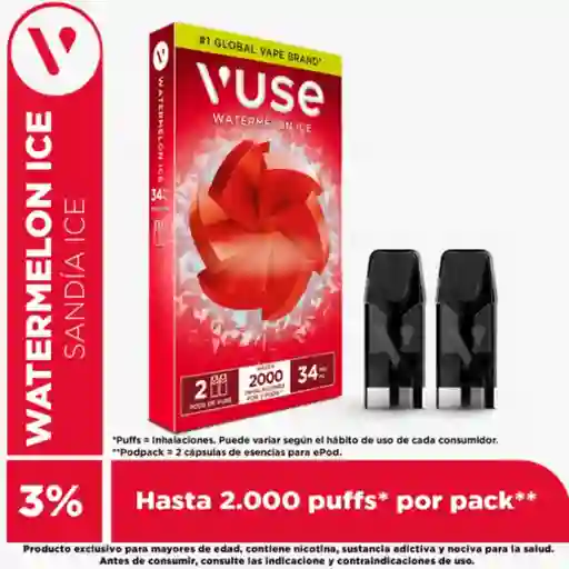 Vuse Go Vaporizador Pods Watermelon Ice (34 mg)