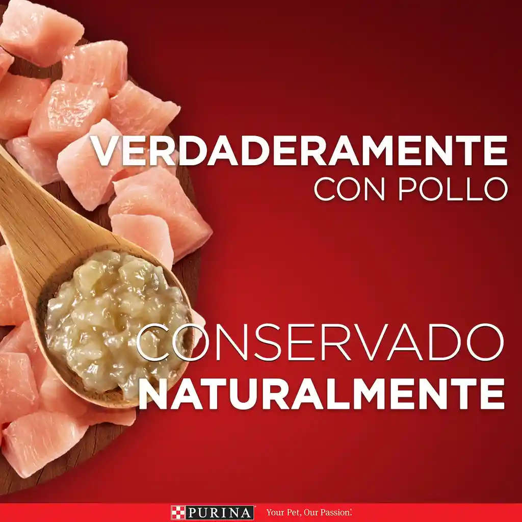 Comida húmeda para perros cachorros y adultos sabor a pollo Purina One x 85gr
