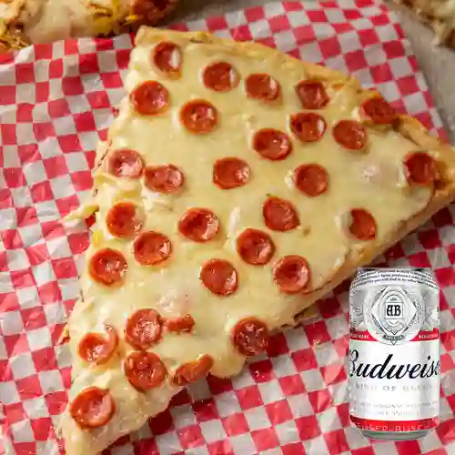Combo Pizza de Carnes + Budweiser 269 ml