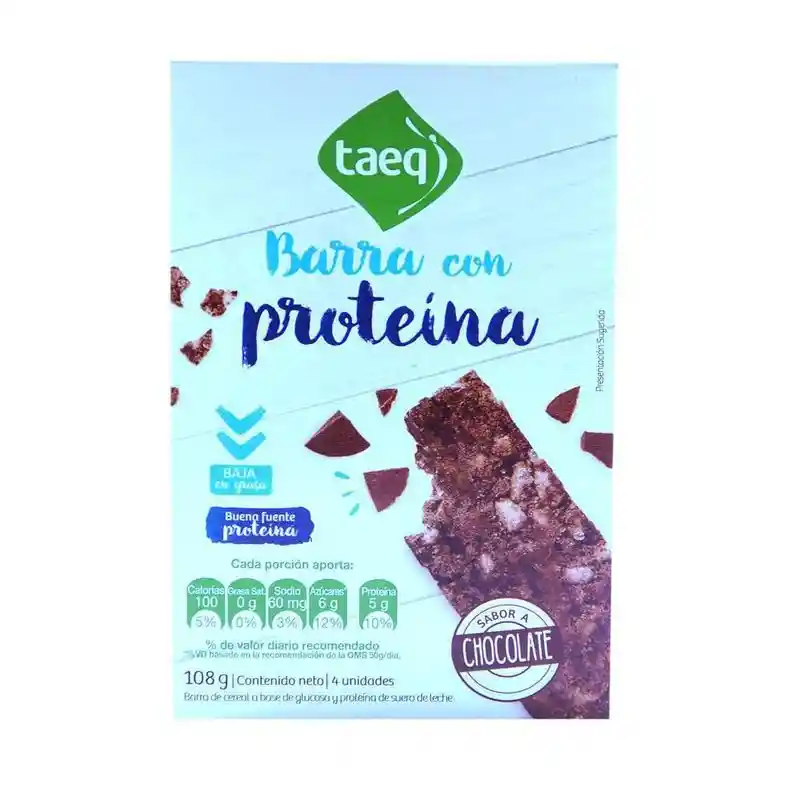Taeq Barras de Cereal con Proteína Sabor a Chocolate