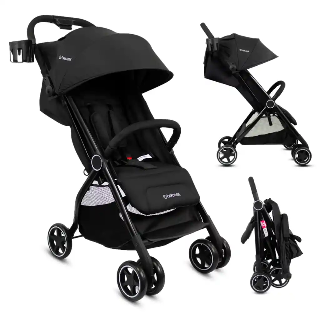 Coche Para Bebé Compacto Tipo Maletaflex Negro Auto Plegable