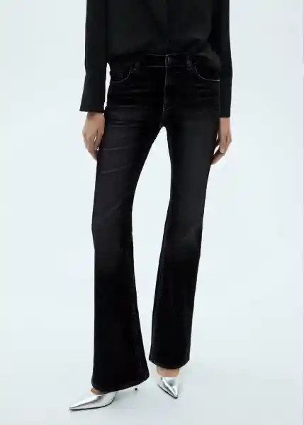 Jean Flock Navy Talla 34 Mujer Mango