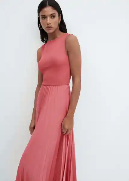 Vestido Caldera-A Coral Talla L Mujer Mango