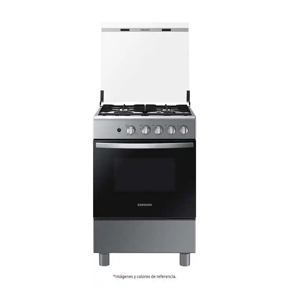 Estufa de Piso Acero Inox Horno Tapa Negra Samsung Nx24bg45411vco