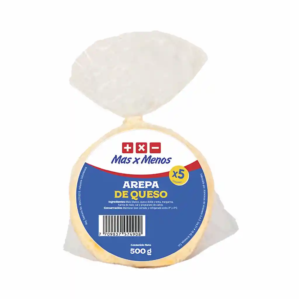 Mas x Menos Arepa Queso