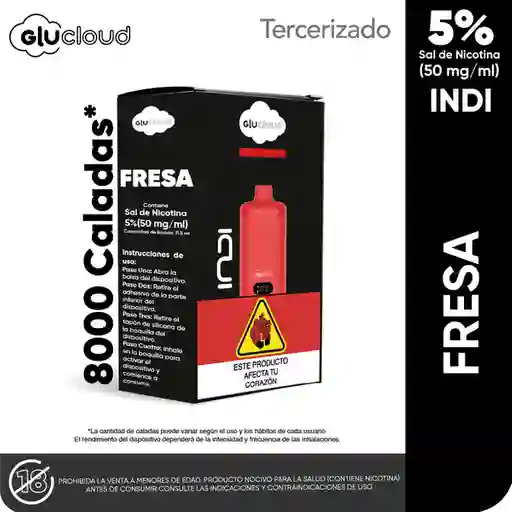 Vapeador Glucloud Fresa Indi