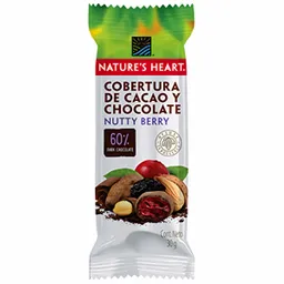 Natures Heart Cobertura de Cacao y Chocolate Nutty Berry 60 %