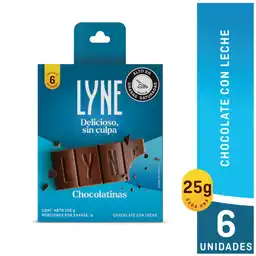 Lyne Golosina Leche Plegadiza 6 un x 25 g