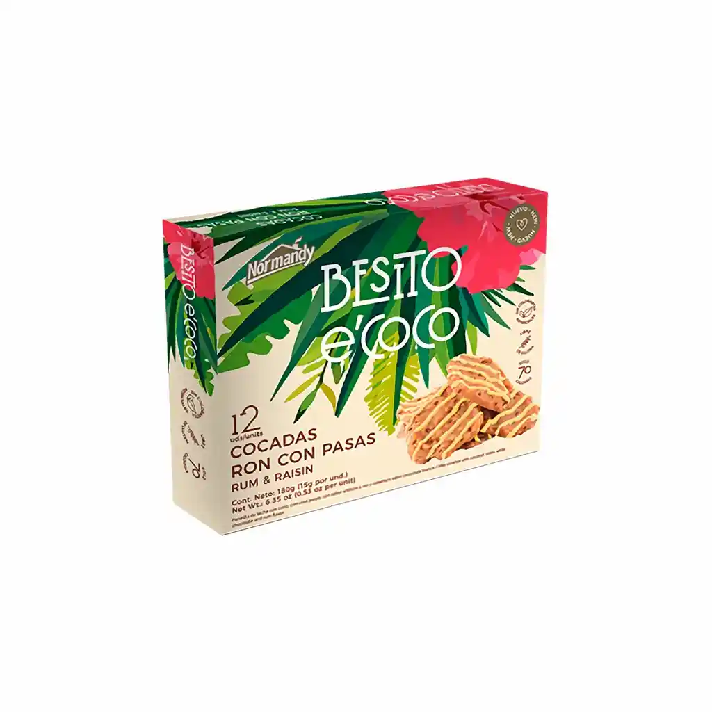 Normandy Cocada De Ron Con Pasas