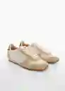 Zapatos Deportiva Luci Beige Talla 38 Mujer Mango