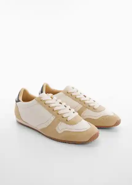 Zapatos Deportiva Luci Beige Talla 38 Mujer Mango