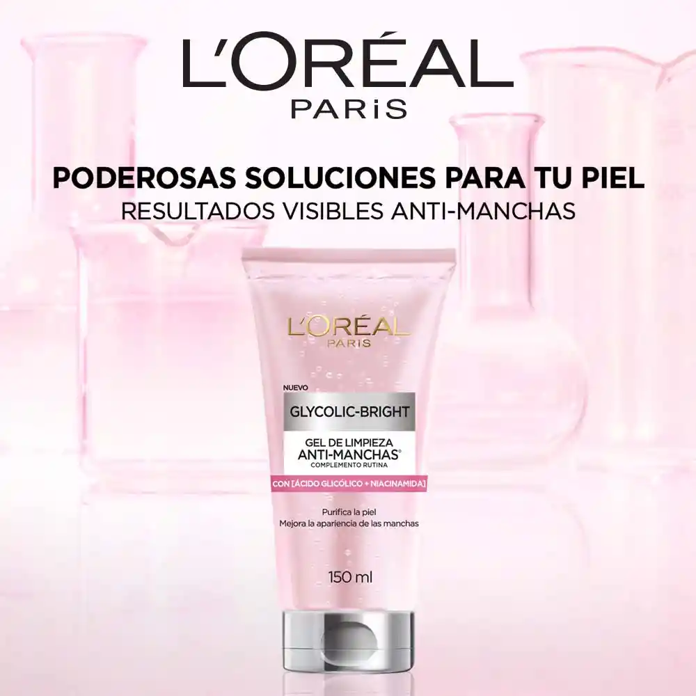 Gel Limpiador Antimanchas Ácido Glicólico LOréal Paris 150 mL