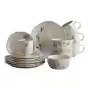 Vajilla Elea 4 Puestos 16 Piezas Corona Vl167h040116