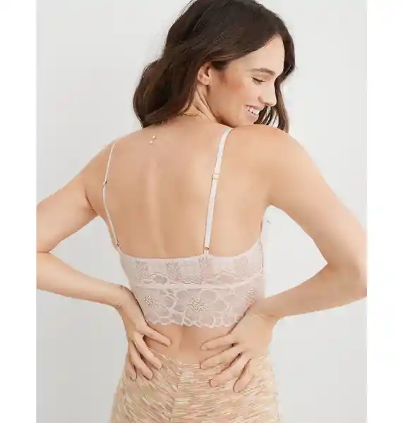 Brasier Bralette Aerie Mujer Color Rosa Small American Eagle