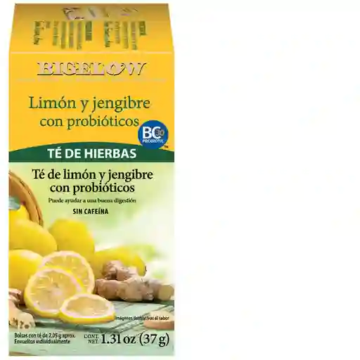 Bigelow té Hierbas Limón Jengibre Probiot